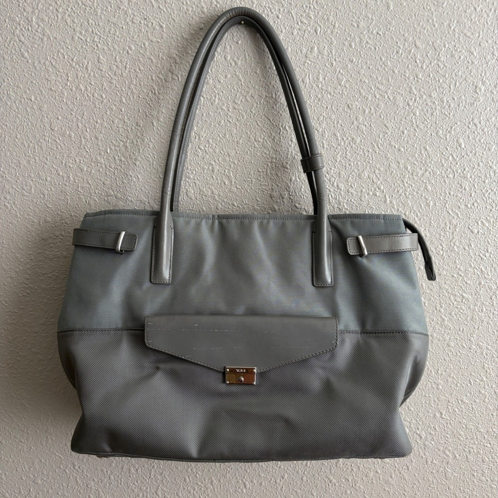Tumi Gray Crissy Business Laptop Tote Bag